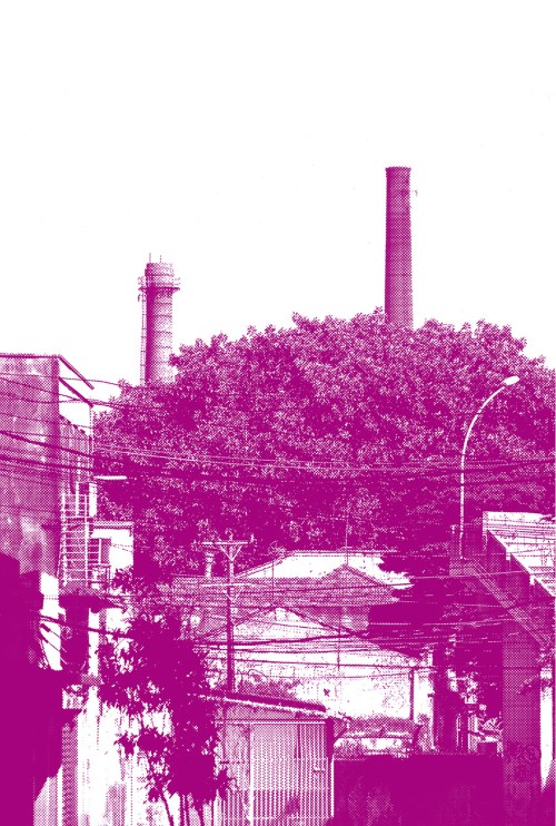 Ó_Caminho-Estrada-Avenida_Gilberto-Tomé_4_vista-das-chaminés-da-antiga-vidraria-Santa-Marina-a-partir-do-começo-da-av-Santa-Marina_web